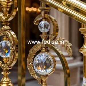 Stylish Brass Crystal Railings for Contemporary Interiors CR-2108