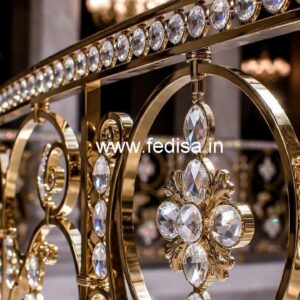 Unique Brass Crystal Railings for Modern Design CR-2111