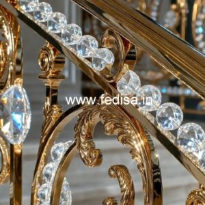 Designer Brass Crystal Railings for Elegant Homes CR-2114