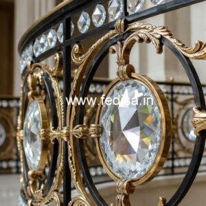 Elegant Brass Crystal Railings for Architecture CR-2118