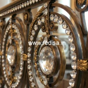 Elegant Brass Crystal Stair Railing Designs CR-2128