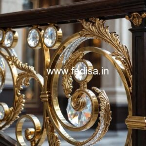 Modern Brass Crystal Railing for Home Interiors CR-2131