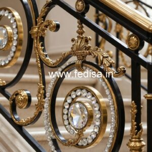 Designer Brass Crystal Railing for Staircase CR-2133
