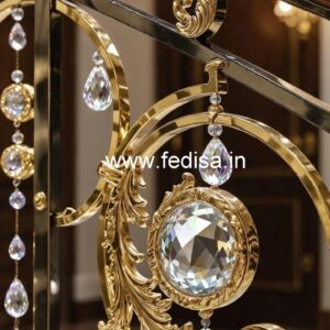 Contemporary Brass Crystal Railing Designs CR-2144