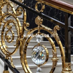 Beautiful Brass Crystal Stair Railings CR-2152