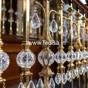 High-End Staircase Brass Crystal Designs CR-2158
