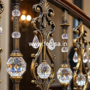 Designer Handcrafted Brass Crystal Railing CR-2160