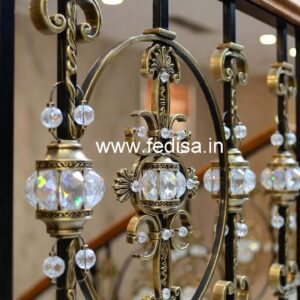 Brass Crystal Railings for Modern Villas CR-2161