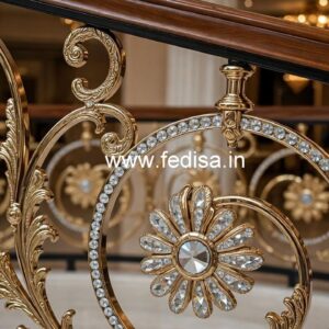 Premium Brass Crystal Railings for Hotels CR-2168