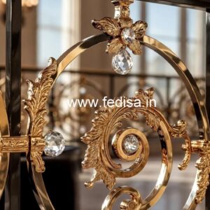 Modern Staircase Brass Crystal Designs CR-2171