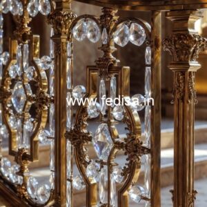 Brass Crystal Railing for Grand Interiors CR-2182