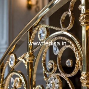 Brass Crystal Staircase with LED Lights CR-2186