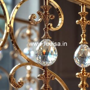 Decorative Crystal Brass Railings CR-2187
