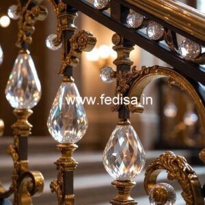 Elegant Home Decor Brass Crystal Railings CR-2197