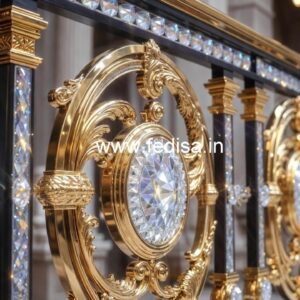Luxury Handcrafted Brass Crystal Railings CR-2203