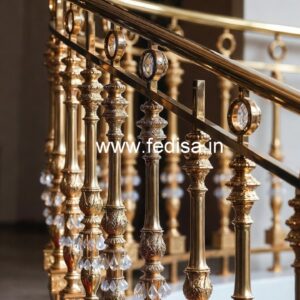 Brass Crystal Railings for Duplex Staircase CR-2206