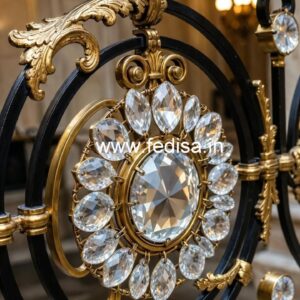 Royal Staircase Brass Crystal Designs CR-2208