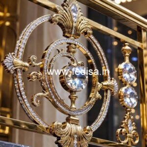Designer Interior Brass Crystal Railing CR-2210
