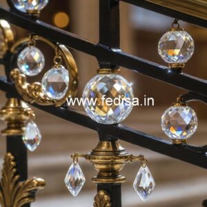 Luxury Home Staircase Brass Crystal Railings CR-2211