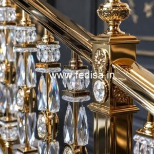 Modern Interior Brass Crystal Railings CR-2214