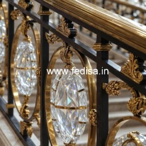 Premium Staircase Design with Brass Crystal CR-2224