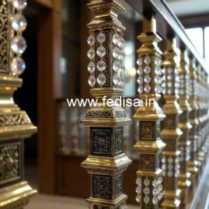 Luxury Brass Crystal Railings for Interiors CR-2225