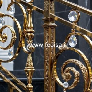 Classic Interior Crystal Brass Railings CR-2227