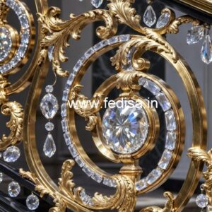 Modern Brass Crystal Staircase Railing Ideas CR-2231