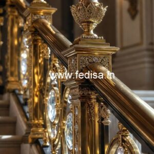 Premium Brass Crystal Railings for Interiors CR-2232