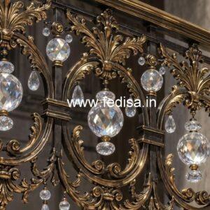 Royal Brass Crystal Interior Railings CR-2236