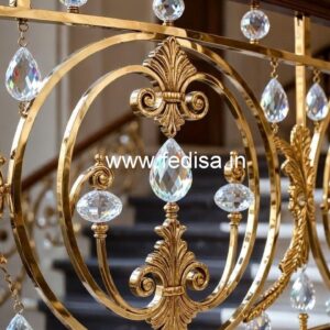 Contemporary Brass Crystal Railings CR-2241