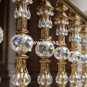 Premium Brass Crystal Staircase Decor CR-2243