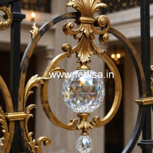 Luxury Staircase with Brass Crystal Railing CR-2245