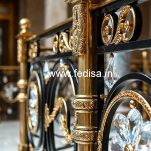 Custom Brass Crystal Railings for Homes CR-2248