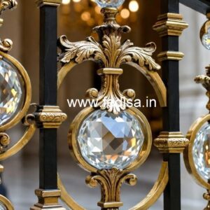 Elegant Brass Crystal Railings for Staircases CR-2252