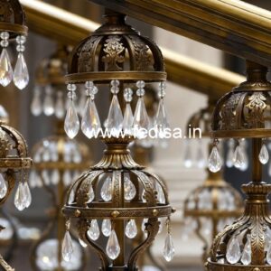Designer Brass Crystal Railings for Interiors CR-2257
