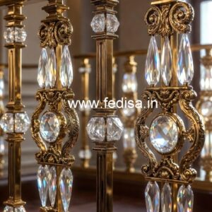 Stylish Crystal Brass Railings for Homes CR-2261