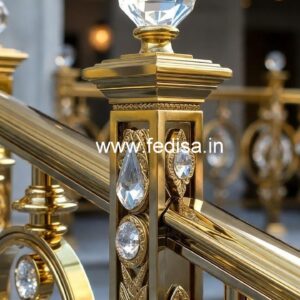 Luxury Crystal Brass Railings for Interiors CR-2266