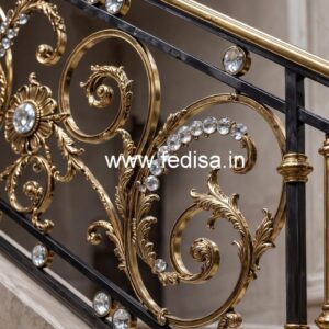 Classic Brass Crystal Railings for Interiors CR-2270