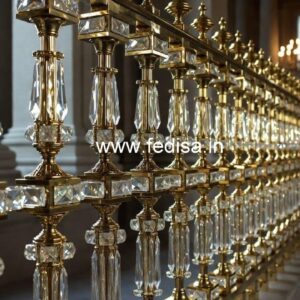 Modern Brass Crystal Stair Railings CR-2273
