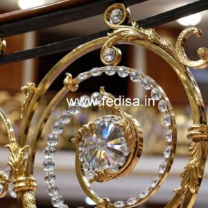 Stylish Interior Brass Crystal Railings CR-2281
