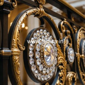 Luxury Brass Crystal Railings for Duplex CR-2286