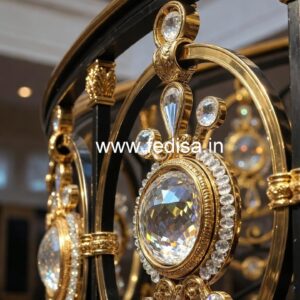 Luxury Crystal Brass Staircase Railings CR-2292