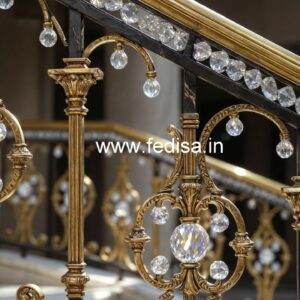 Stylish Brass Crystal Railing for Modern Homes CR-2293
