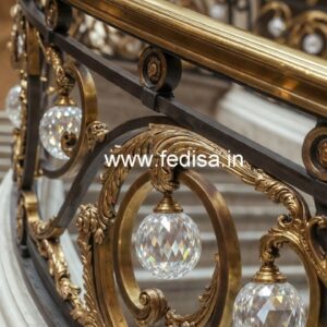 Elegant Interior Brass Crystal Railings CR-2295