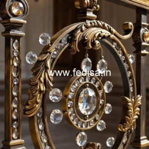 Designer Brass Crystal Railings for Luxury Homes CR-2296
