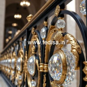 Stylish Brass Crystal Railings for Villas CR-2300