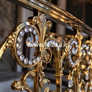 Premium Brass Crystal Railings for Staircases CR-2303