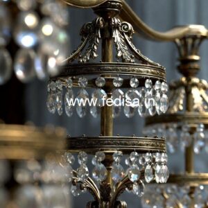 Elegant Brass Crystal Railings for Interiors CR-2304