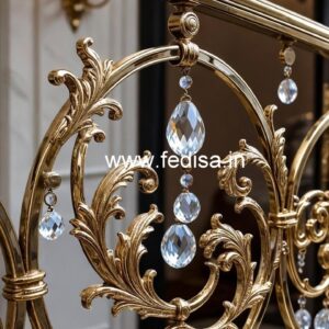 Designer Brass Crystal Railings for Stair Design CR-2307